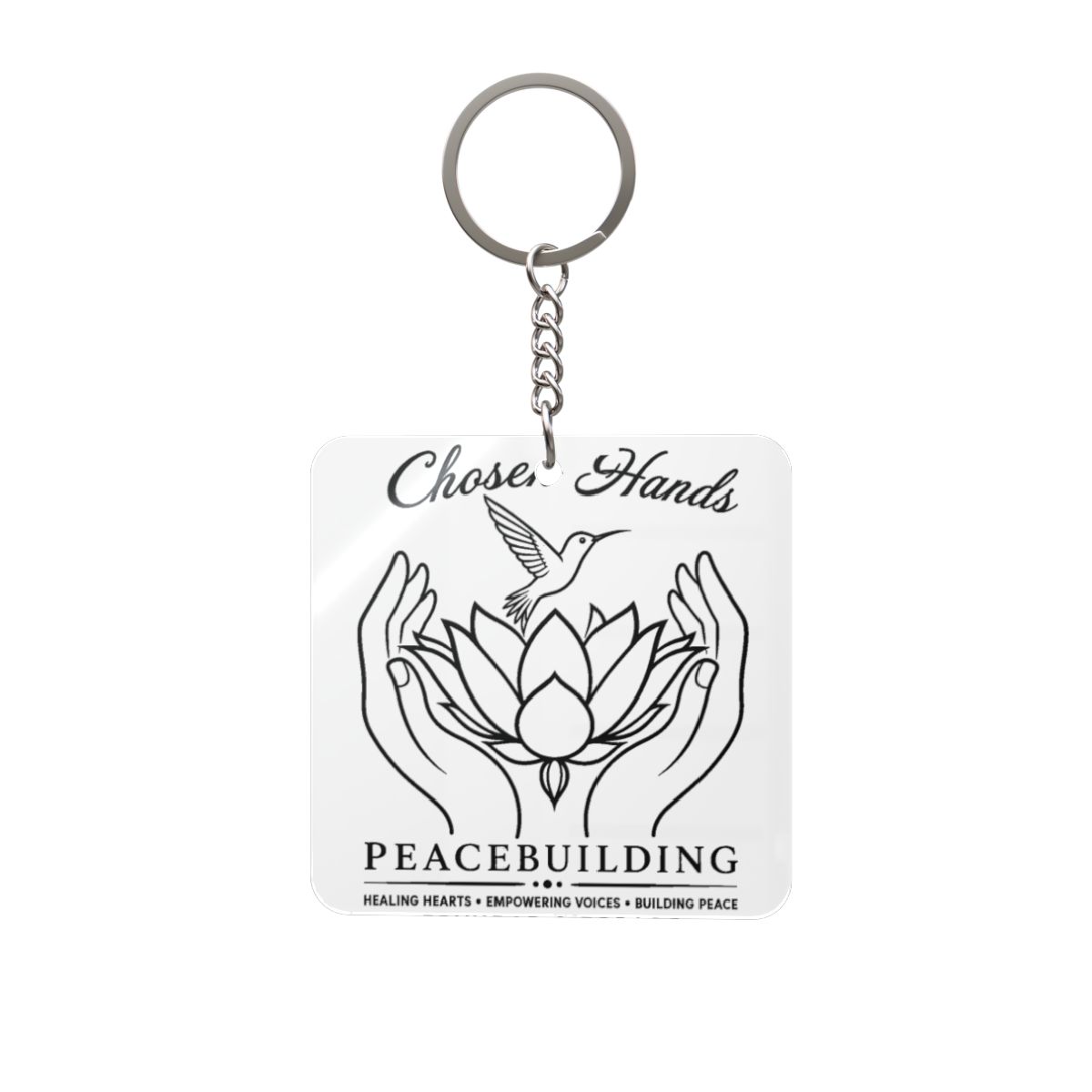 Chosen Hands — Peacebuilding Coloring Keychain by Anika Plowden-Corentin