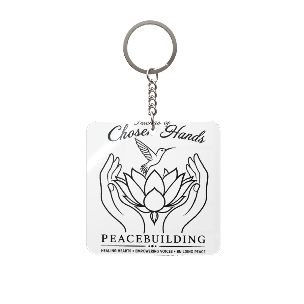 Friends of Chosen Hands — Peacebuilding Coloring Keychain by Anika Plowden-Corentin
