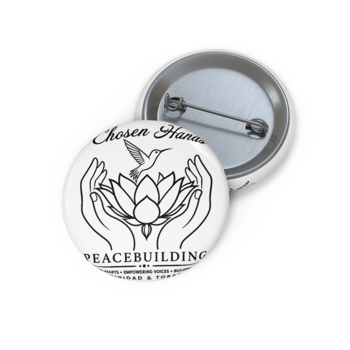 Chosen Hands — Peacebuilding Coloring Pin by Anika Plowden-Corentin