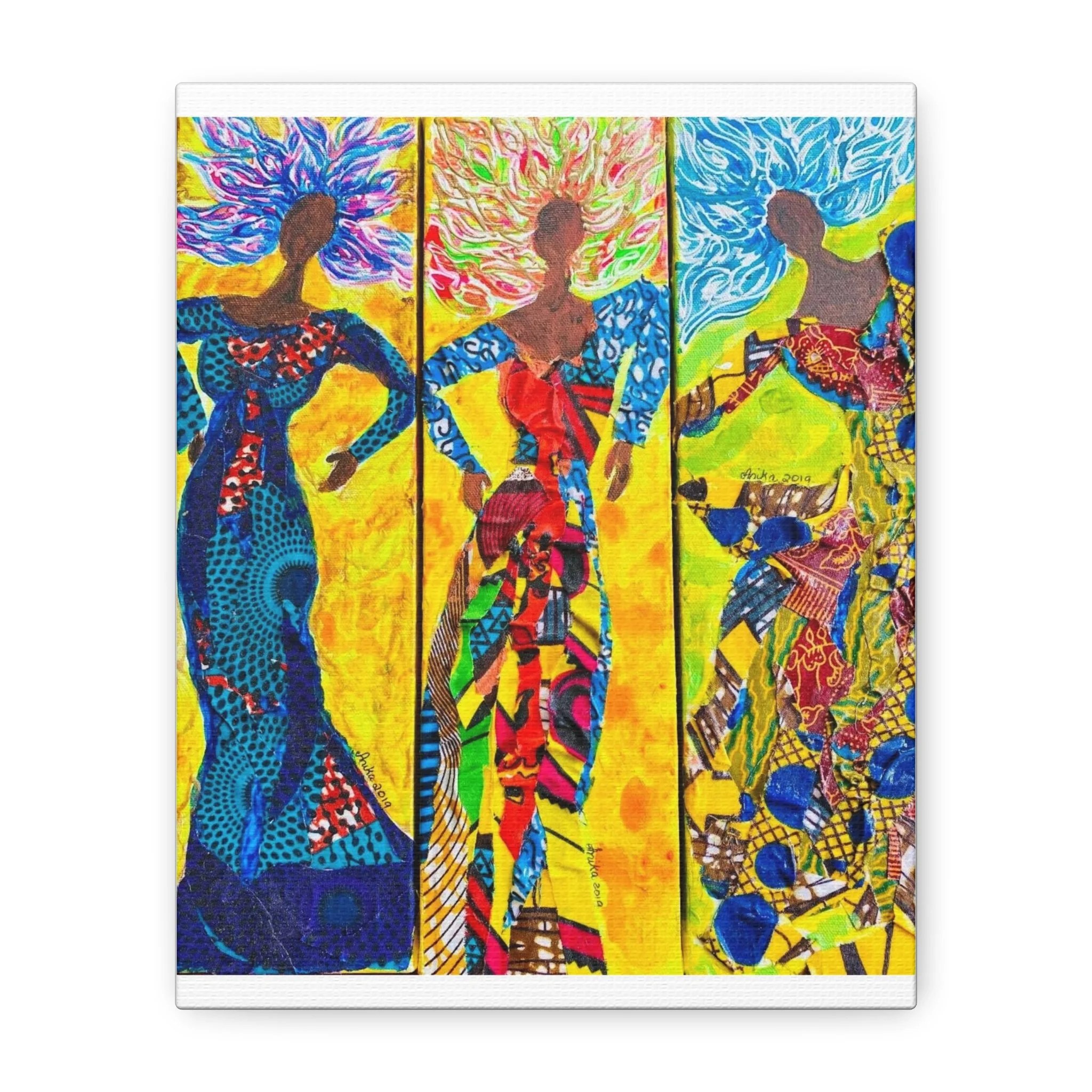 Three Dancing Belles — Canvas Print by Anika Plowden-Corentin